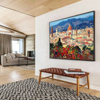 Florence Cityscape Abstract Painting for Art Galleries in Cultural Districts YHT463