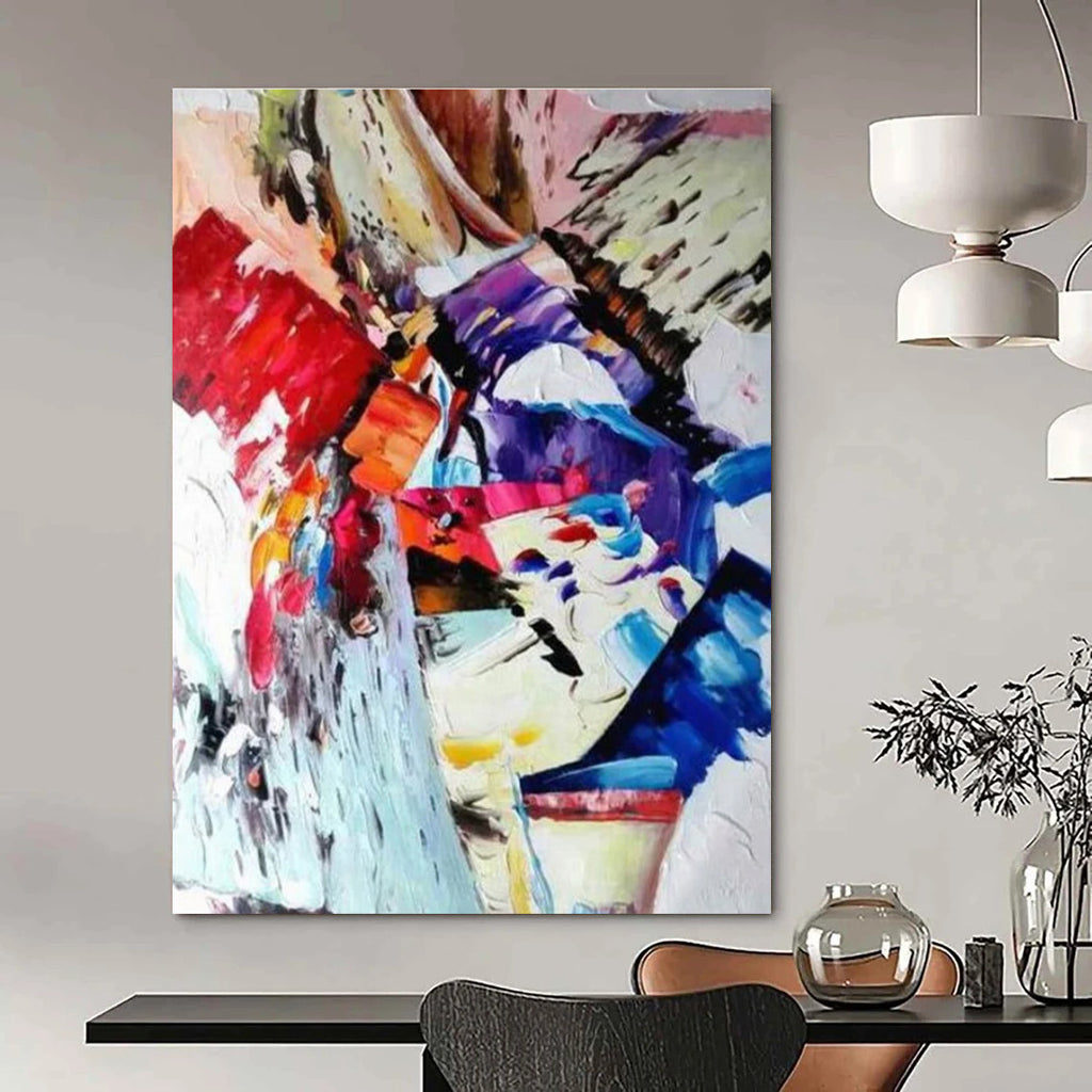 Colorful Abstract Composition Painting for Modern Living Rooms HENG420