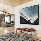 Textured Wave Abstract Painting for Ocean - Themed Galleries YHT207