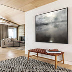 Misty Lake Abstract Painting for Lakeside Studies YHT124