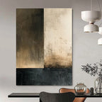 Neutral Tones Abstract Painting for Industrial - Chic Restaurant Dining Areas HENG016