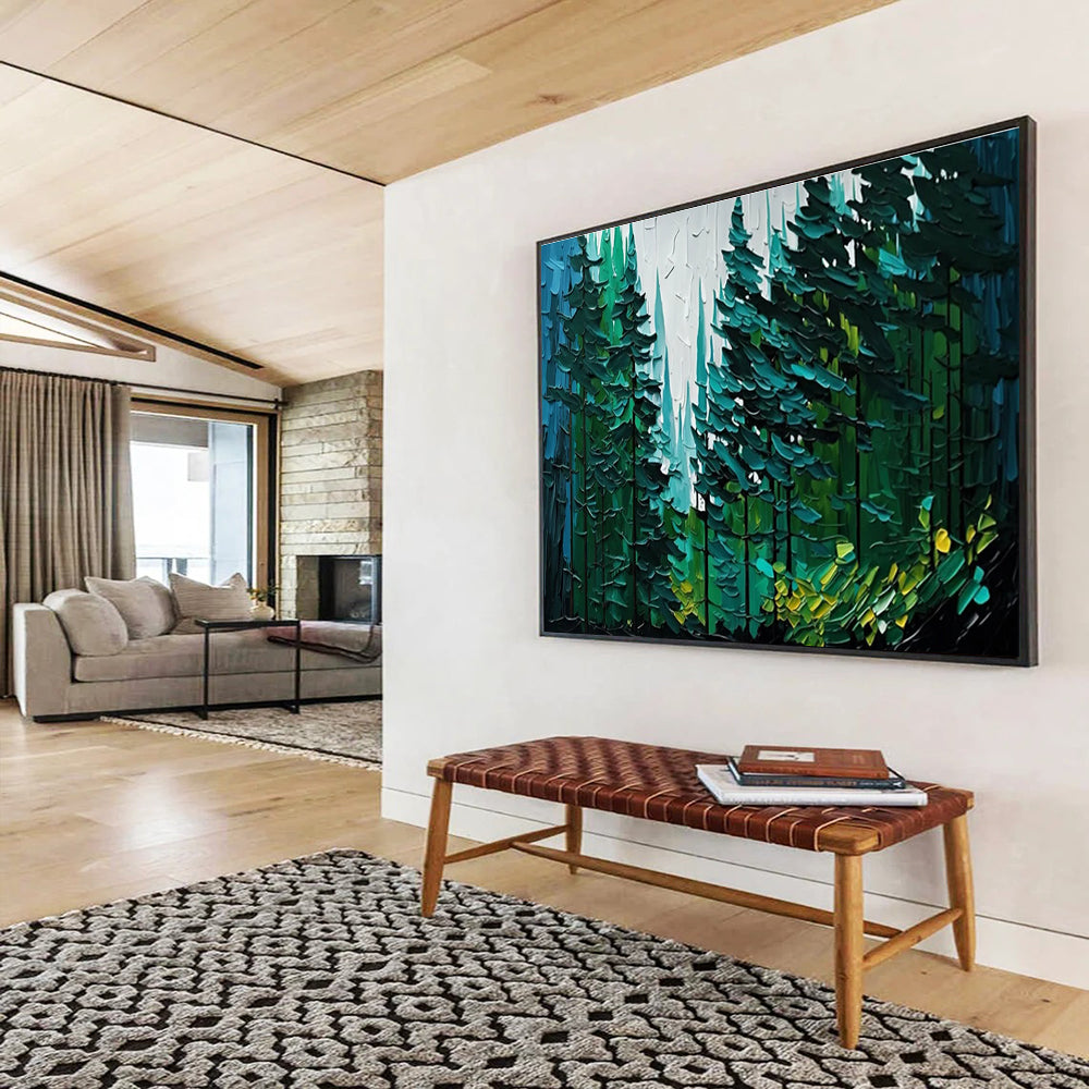 Feather Sophistication Abstract Painting for Sophisticated Bedroom Sanctuaries YHT308