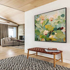 Pastel Water Lilies Abstract Painting for Charming Spaces YHT088