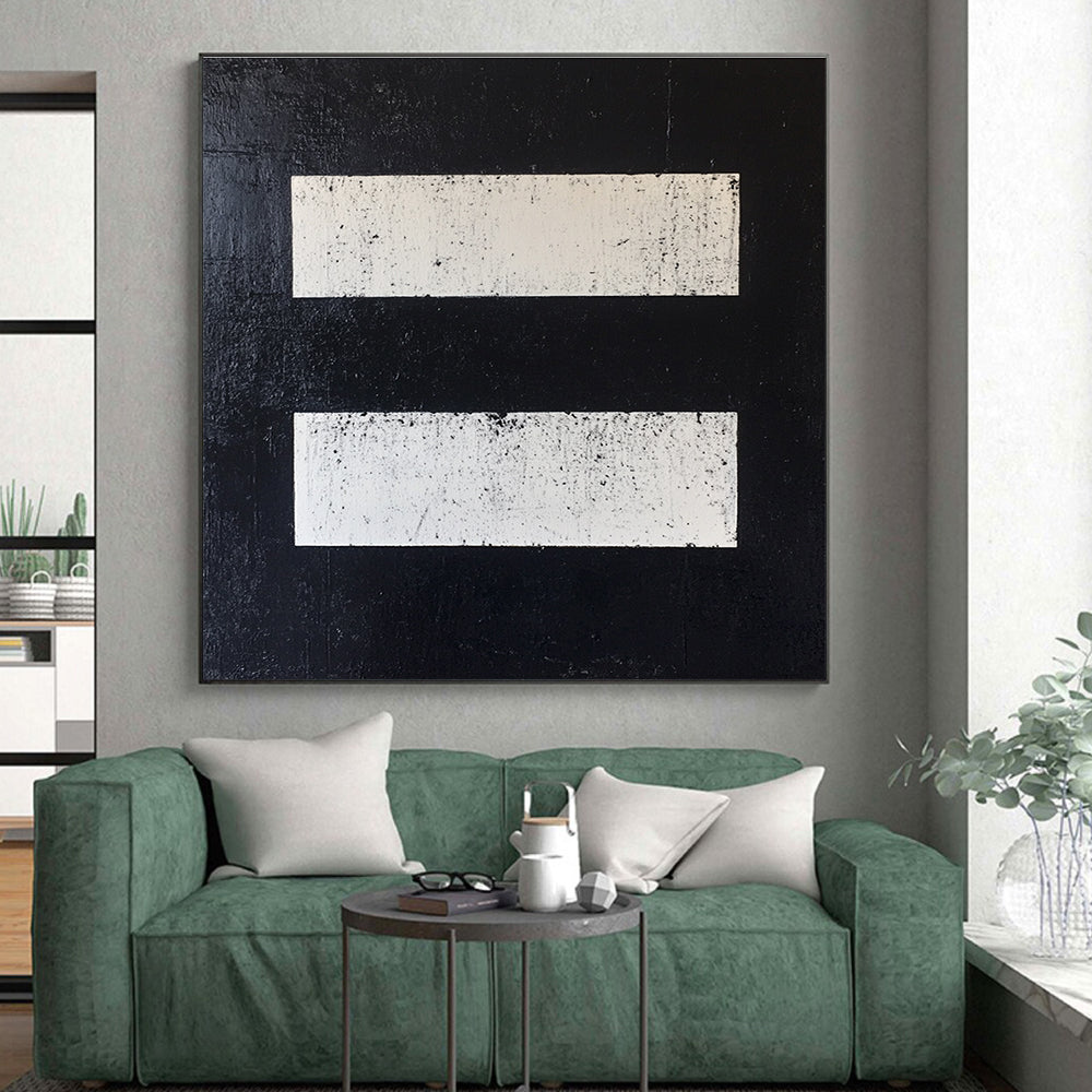 Minimalist - Striped Abstract Painting with Monochromatic Palette WINK876