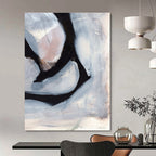 Textured Monochromatic Abstract Shapes for Modern Galleries HENG228