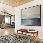 Minimalist Sea Horizon Serene Abstract Painting for Minimalist Homes YHT027