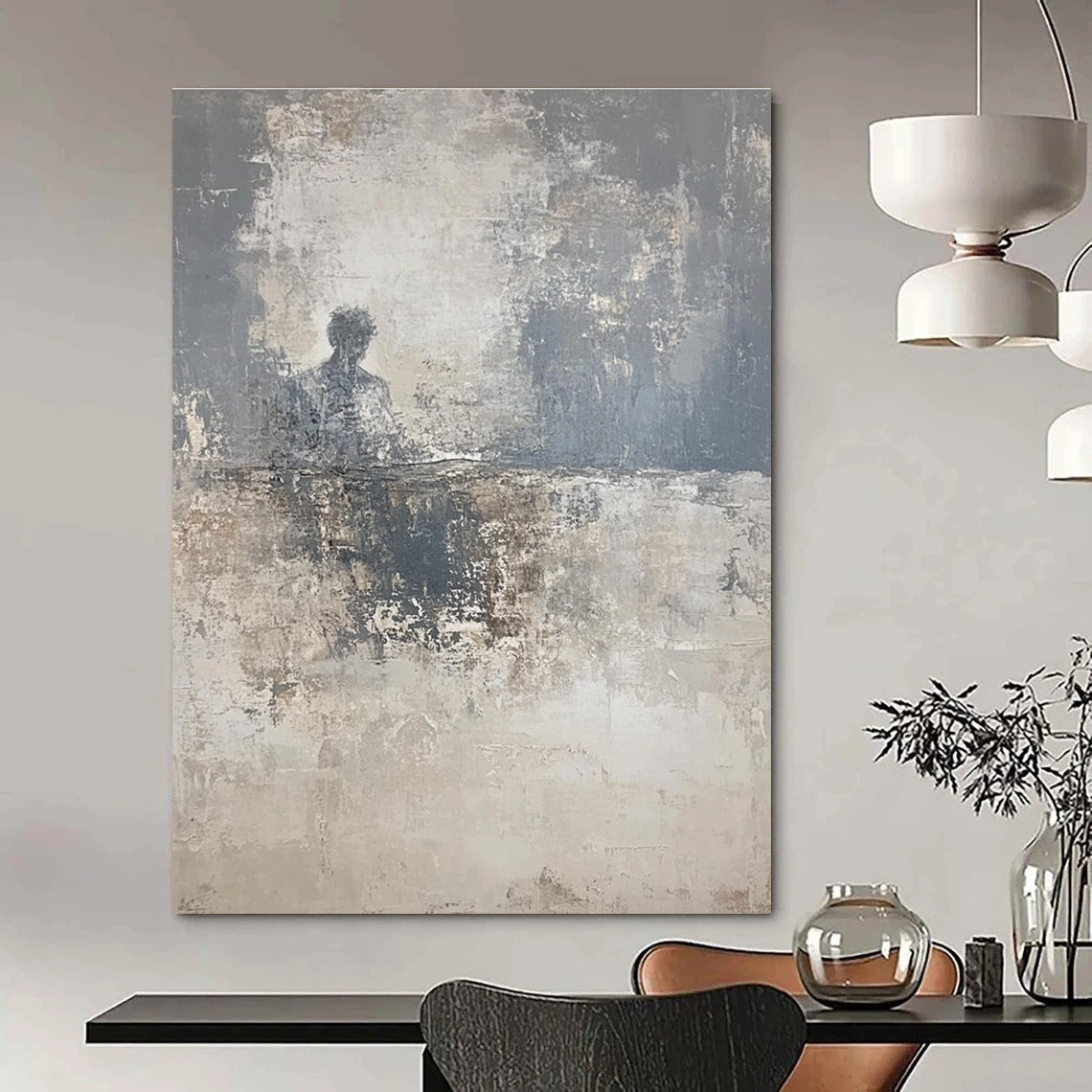 Shadowy Figure Abstract - Introspective Human Form Art GAB0504
