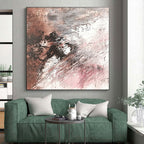 Brown Gray White Abstract Painting with Subtle Drama WINK673