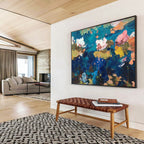 Water Lilies Abstract Painting for Modern Spa Retreats YHT465