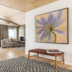Textured Flower Abstract Painting for Charming Garden - Facing Cafes YHT346