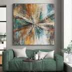 Explosive Color Abstract Painting with Textured Energy WINK818