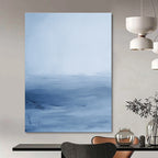 Gradient Blue Abstract Sea - Serene Coastal Abstract Art GAB0476