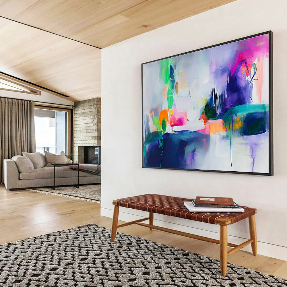 Colorful Abstract Still Life Painting with Vivid Expressive Forms ABS531
