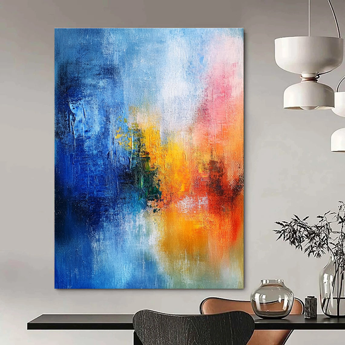 Colorful Blur Abstract - Expressive Landscape - Inspired Abstract Painting GAB0652