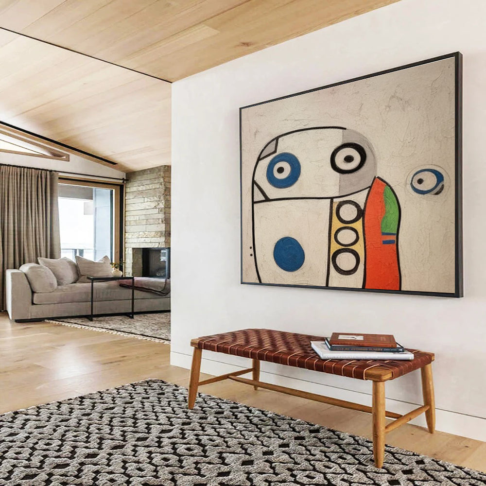Cartoon - like Abstract Painting with Playful Shapes YHT001