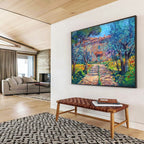Garden Path Abstract Painting for Botanical Garden Visitor Centers YHT452