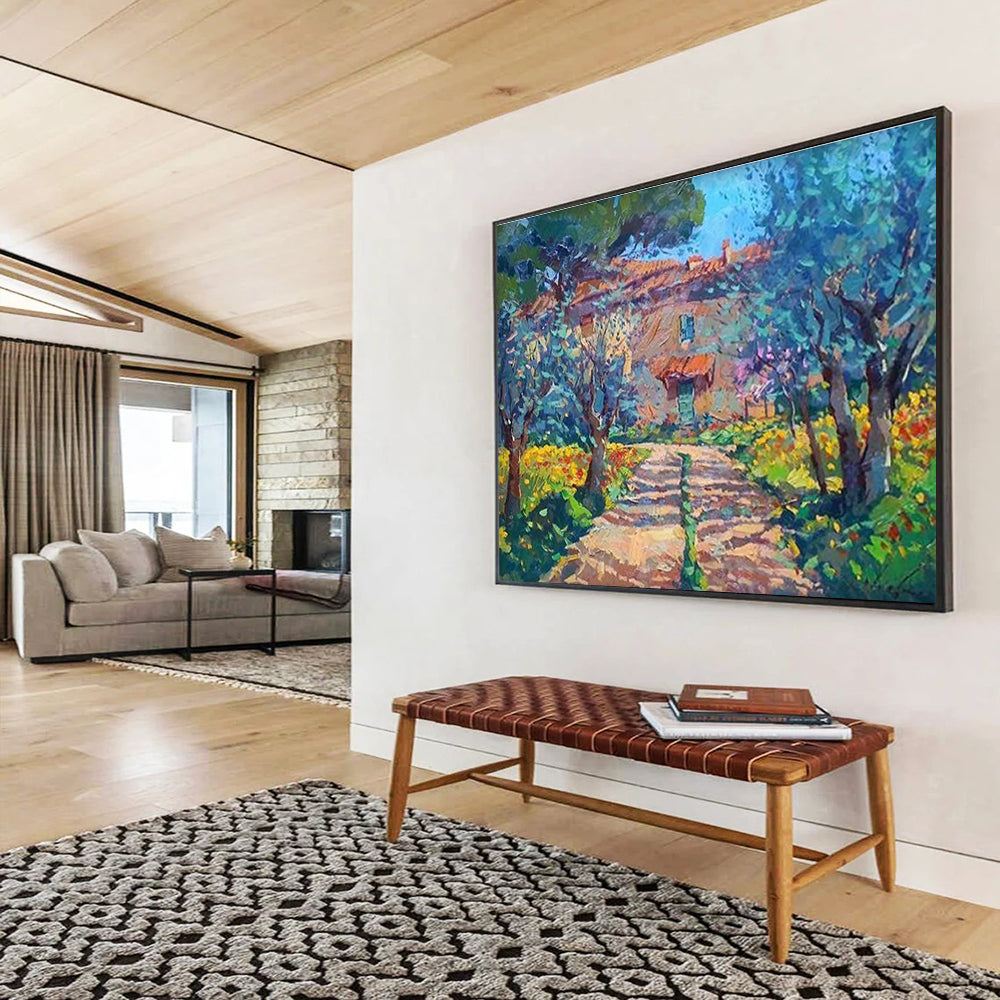 Garden Path Abstract Painting for Botanical Garden Visitor Centers YHT452