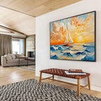 Sailboat at Sunset - Nautical Beauty on Canvas ABS011