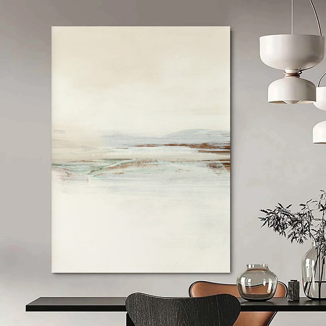 Calming Soft - Toned Abstract Landscape for Neutral Interiors HENG224