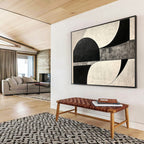 Black - White Geometric Abstract  Precision and Form ABS099