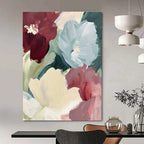 Soft - Toned Floral Abstract Painting for Cozy Living Rooms GAB1040