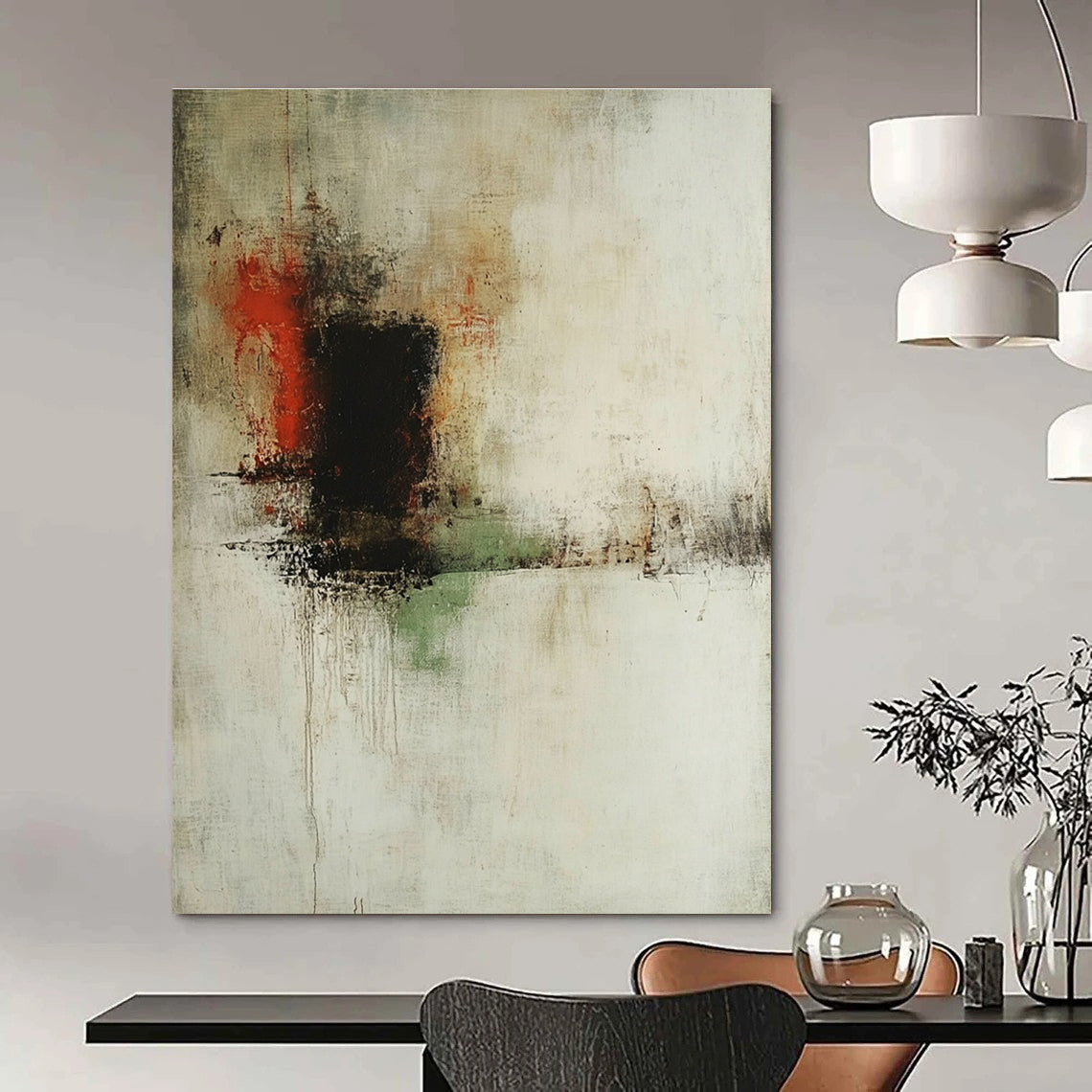 Subtle Color Blend Abstract Painting for Minimalist Lounges GAB1085