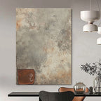 Textured Grey Background Industrial Abstract Painting for Edgy Spaces GAB1492