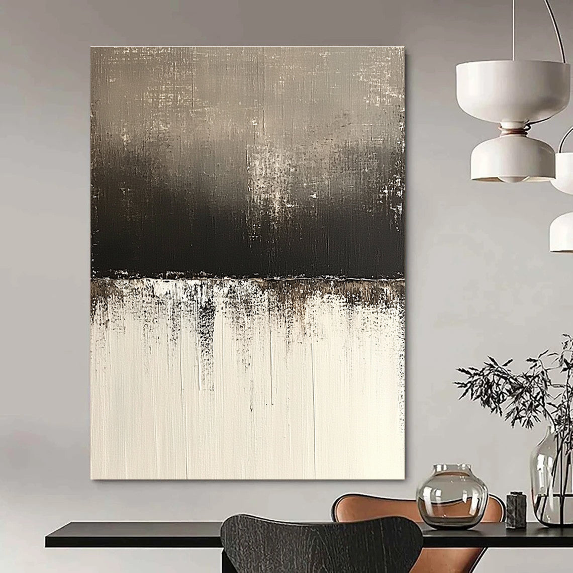 Gradient Textured Abstract Painting for Industrial - Styled Spaces GAB1100