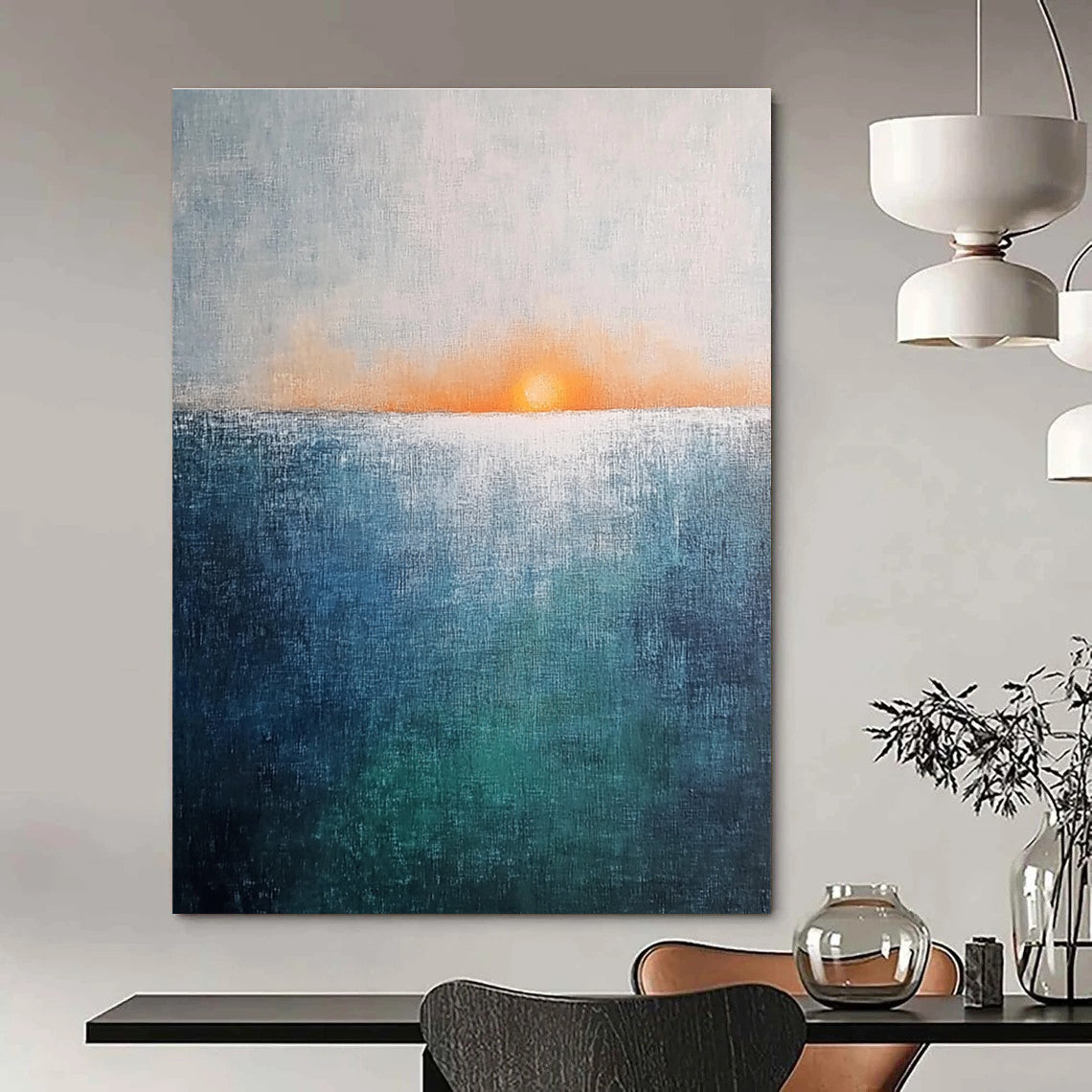 Sea Sunset Abstract - Tranquil Coastal Landscape Art GAB0530