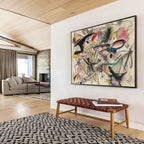 Colorful Chaotic Abstract Painting with Dynamic, Expressive Energy ABS461