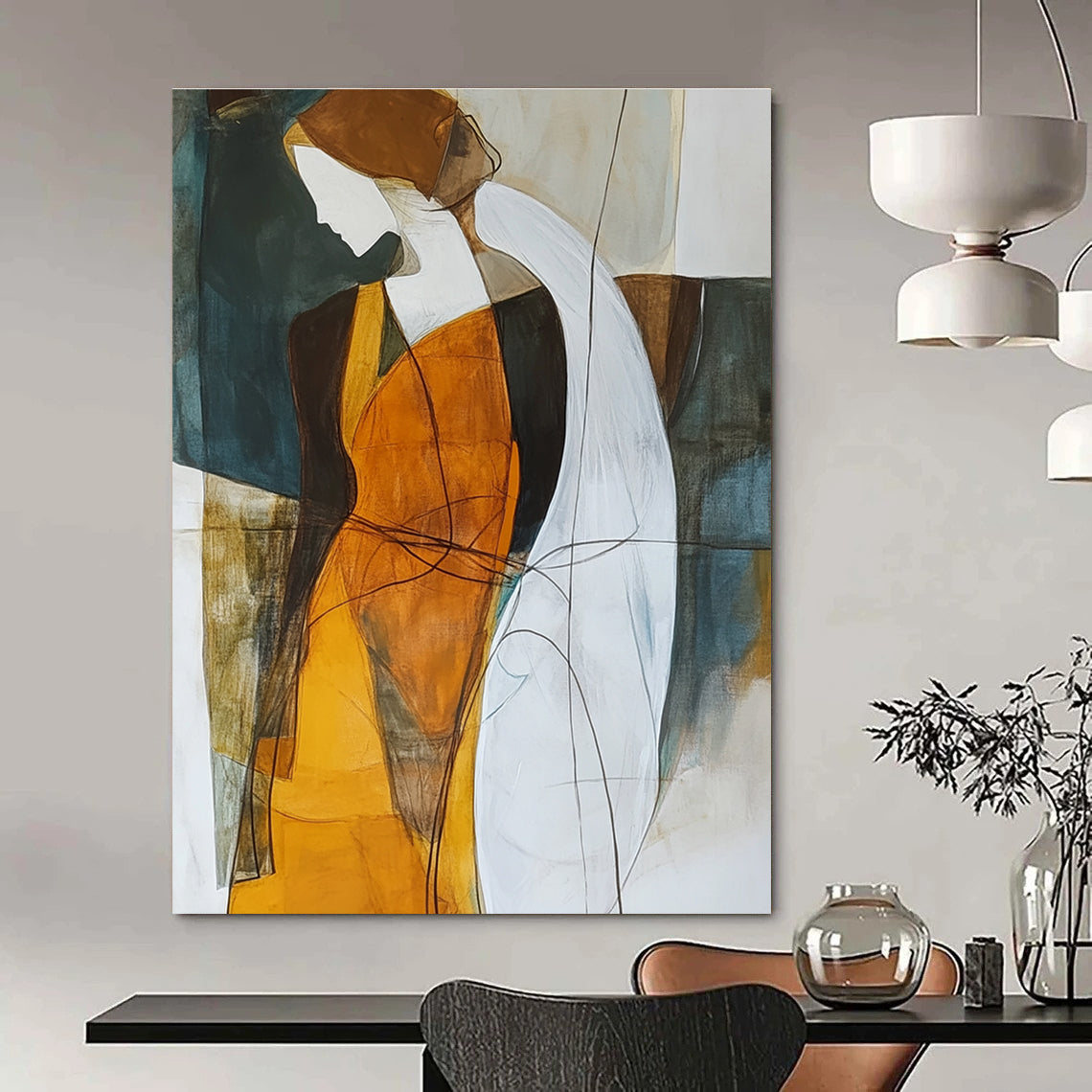 Abstract Figures in Color Painting for Modern Living GAB0716