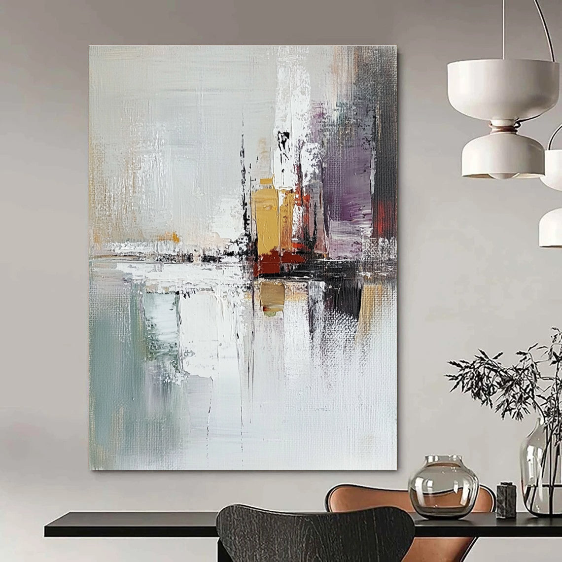 Urban Reflection Abstract Painting for Modern - Styled Lofts GAB1078