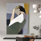 Abstracted Contemplative Figure Modern Portrait Abstract Painting GAB0267
