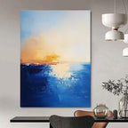 Sunset Over Ocean Abstract Painting for Relaxing - Styled Lounges GAB1077