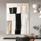 Monochrome - Figure Abstract Painting for Modern Art Studios GAB0869