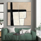 Minimalist Geometric Abstract Painting with Clean Simplicity WINK296