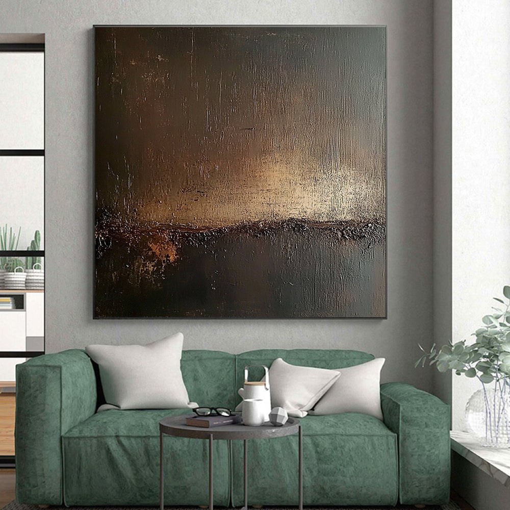 Dark Gradient Abstract Painting with Mysterious Depth WINK291