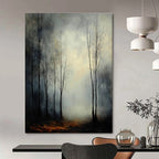 Misty Forest Path Enigmatic Landscape Abstract Painting GAB0238