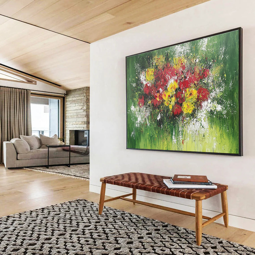 Impressionistic Flower Bouquet  Vivid Blooms ABS070