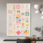 Colorful Geometric Collage Playful Abstract Painting GAB0365