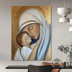Madonna and Child Spiritual Abstract Painting for Religious Spaces GAB1479