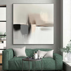 Soft Neutral Abstract Painting with Subtle Textures WINK615