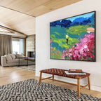 Golfer Abstract Painting for Golf Club House Lounges YHT446