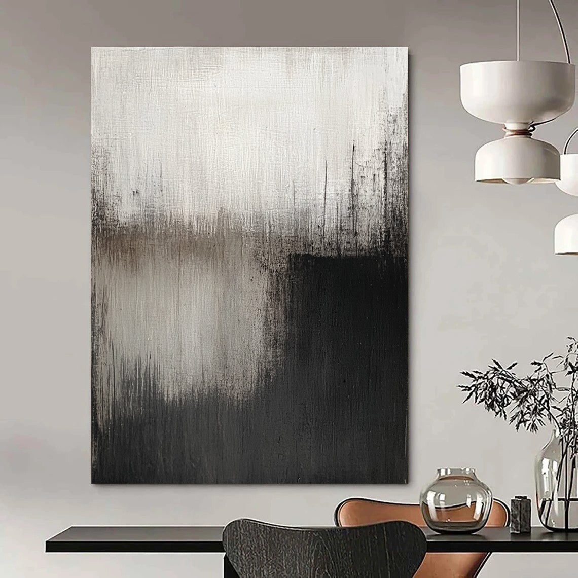 Black White Abstract - Minimalist Landscape Art GAB0559