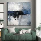 Blue - Gray - Black Abstract Painting with Moody Depth WINK535