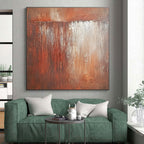 Rust - Colored Textured Abstract Painting with Industrial Charm WINK137