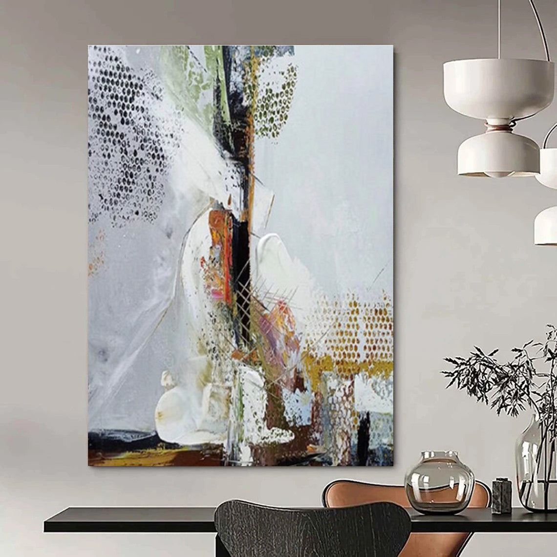 Intricate Abstract Design Abstract Painting for Modern Art Galleries HENG043