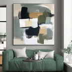 Earth - Toned Abstract Painting with Warm Harmony WINK695