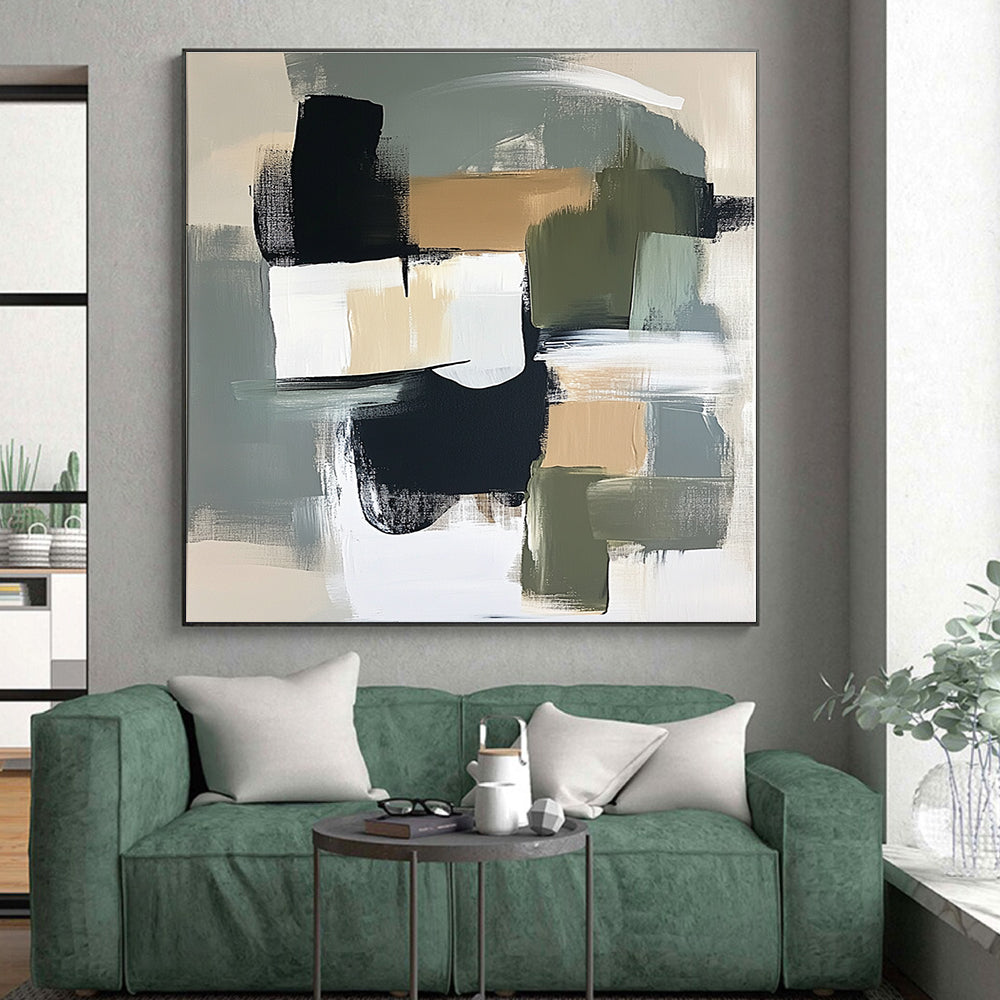 Earth - Toned Abstract Painting with Warm Harmony WINK695