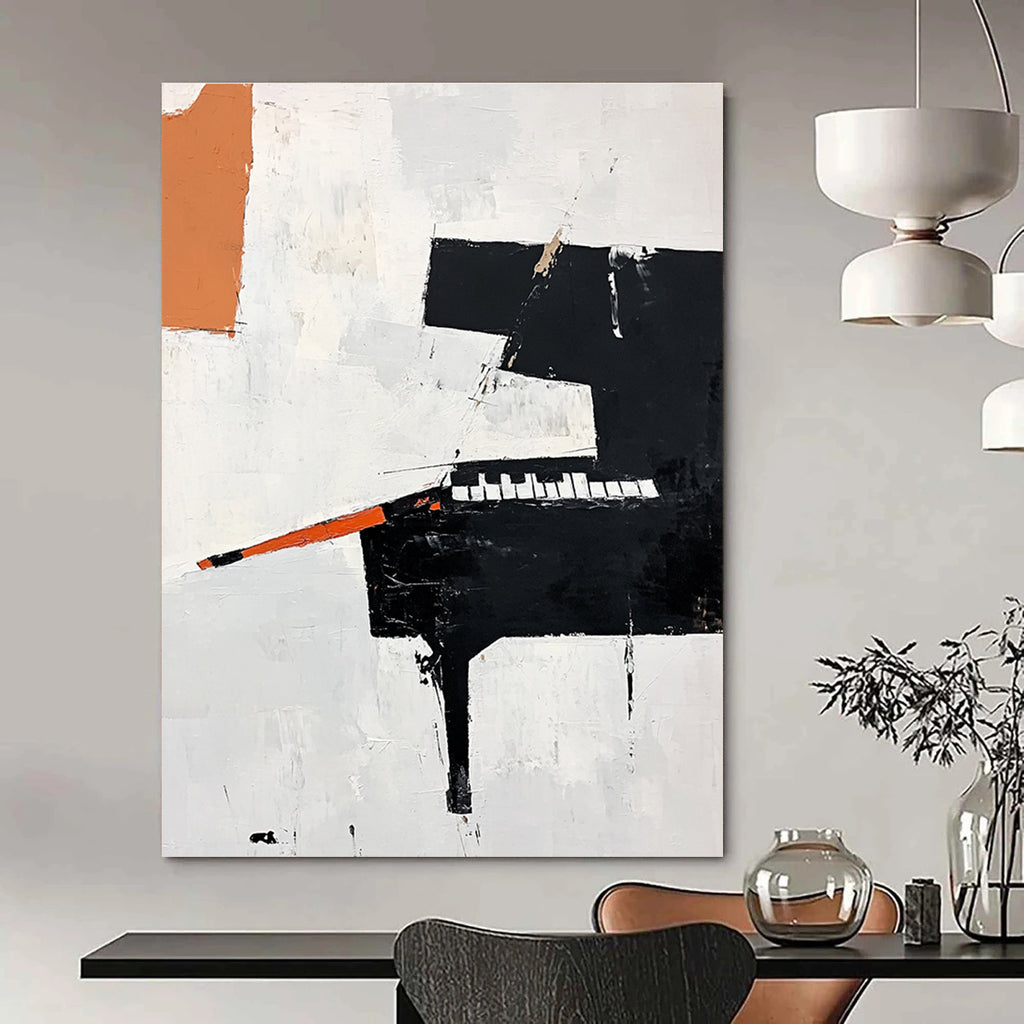 Abstract Piano Art Creative Musical Abstract Painting GAB0228